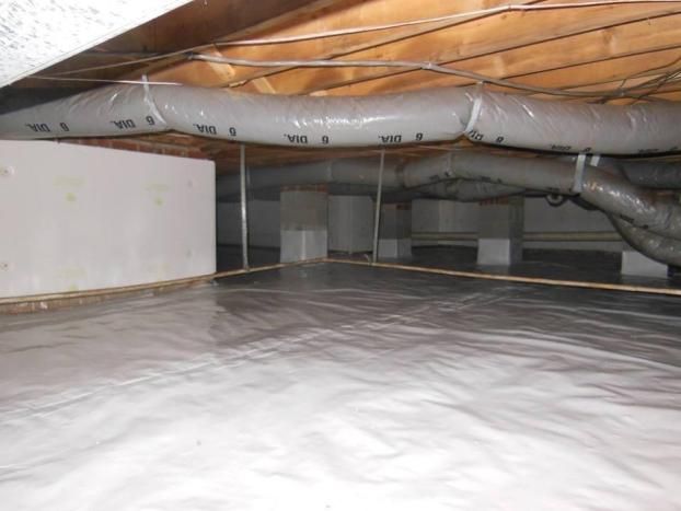 A recent crawl space insulation installation job in the Raleigh, NC area