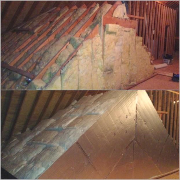 A recent attic insulation job in the Raleigh, NC area